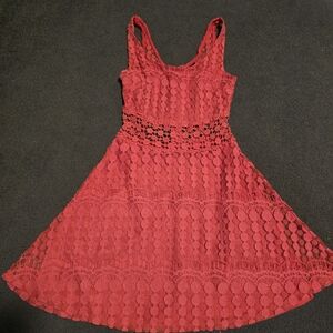 Elegant Red Lace Dress
